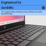 HP Chromebook Fortis G1i Intel® N N250 35.6 cm (14") HD 8 GB LPDDR5x-SDRAM 128 GB UFS Wi-Fi 6E (802.11ax) ChromeOS Black