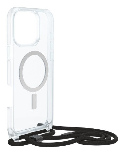 OtterBox React Series Necklace Magsafe for iPhone 16 Pro Max with Strap, Clear