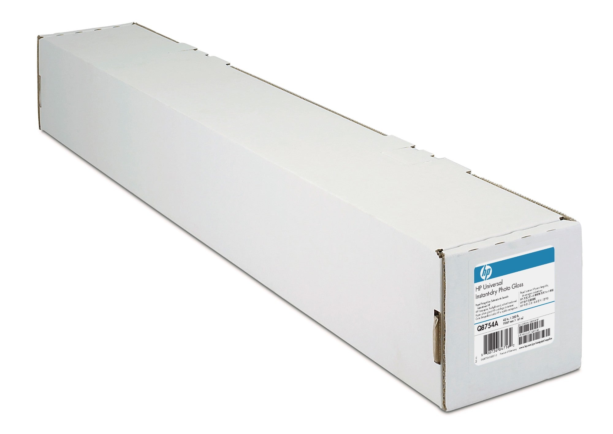 HP Universal Instant-dry Gloss -1067 mm x 30.5 m (42 in x 100 ft) photo paper Brown, White  - AV & Photo - HP