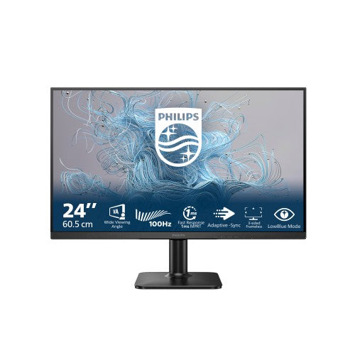 Philips 1000 series 24E2N1100LB/00 computer monitor 60.5 cm (23.8") 1920 x 1080 pixels Full HD LCD Black