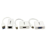 StarTech.com Macbook Air Accessories Kit - MDP to VGA / HDMI and USB 3.0 Gigabit Ethernet Adapter