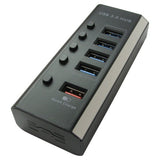 Cables Direct NLUSB3-422P interface hub USB 3.2 Gen 1 (3.1 Gen 1) Type-C 5000 Mbit/s Black