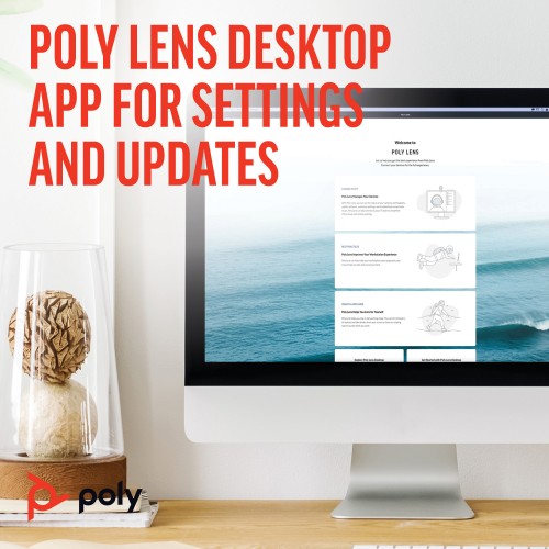 HP Poly Sync 40+ Microsoft Teams Certified USB-A USB-C Speakerphone +BT700 USB-A Adapter