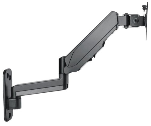Manhattan Wall Mount for TV & Monitors (Spring Arm 3 pivots), For screens 17" to 32", VESA compatibility: 75x75mm and 100x100mm - check the dimensions of the four mounting holes on back of screen to ensure it fits, Max 8kg, Black, Bracket, Lifetime Warran