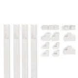 Hama Cable Duct Kit, 4 Pcs, Self-adhesive, 1 m, Incl. Connecting Pieces, white