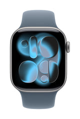Apple MFGE4ZM/A smart wearable accessory Band Blue Fluoroelastomer