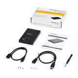 StarTech.com Biometric Enclosure - Encrypted USB 3.0 2.5" SATA Hard Drive Enclosure - Fingerprint/Password Access - 256-bit AES Data Encryption - Secure External USB 3.1 Gen 1 to HDD/SSD