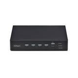 StarTech.com 4-Port DisplayPort KVM Switch with Mouse Roaming and Multi-View / Picture-in-Picture, 4K 60Hz, USB 3.0 (5Gbps) Hub, Hotkey Control, TAA Compliant