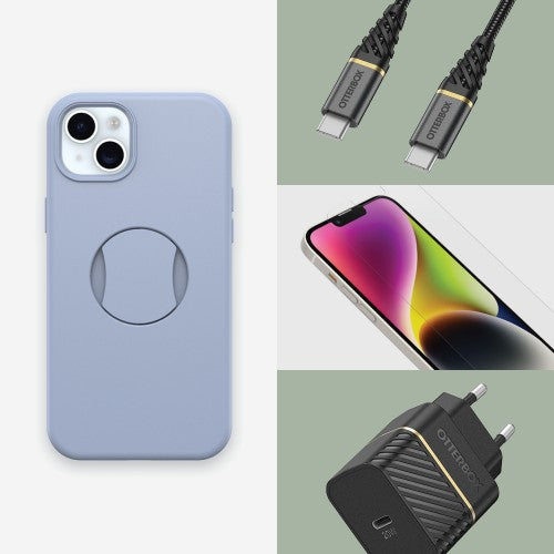 OtterBox OtterGrip Symmetry Series for iPhone 15 Plus, You Do Blue (Blue)