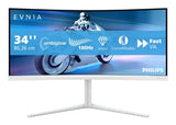 Philips Evnia 5000 34M2C5501A/00 computer monitor 86.4 cm (34") 3440 x 1440 pixels Wide Quad HD LCD White