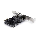 StarTech.com 2-Port 5G Gigabit PCIe Network Adapter Card, 5G/2.5G/1G/100M/10M PCI Express LAN Card, Realtek RTL8126, Windows and Linux, TAA Compliant