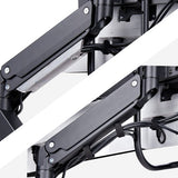 StarTech.com Crossbar Triple Monitor Desk Mount For Up To Three 27in Screens, VESA 75x75/100x100, Tool-Less Arm Adjustments, C-Clamp/Grommet, Spring-Assisted Arm