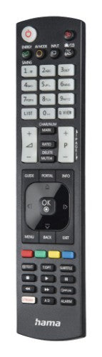 Hama Universal Remote Control for LG TVs, IR, Teachable, Illuminating Buttons