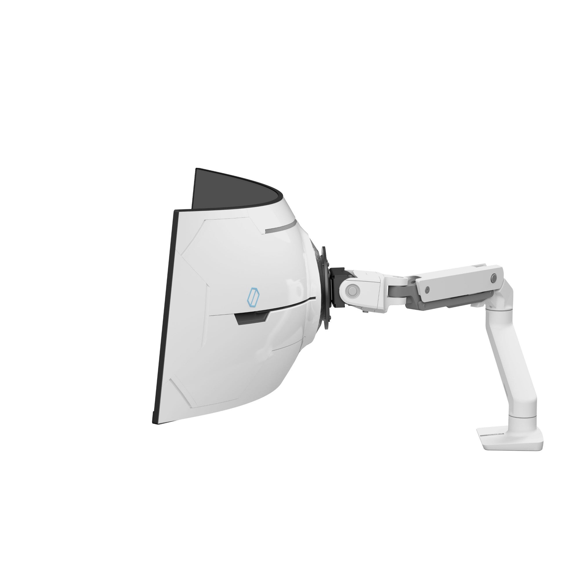 HX ARM WITH VERY HEAVY DUTY PIVOT DESK (WHITE)