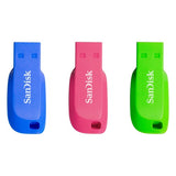 SanDisk Cruzer Blade 16GB USB flash drive USB Type-A 2.0 Blue, Green, Pink