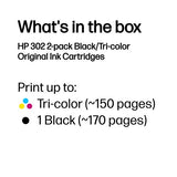HP X4D37AE/302 Printhead cartridge multi pack black + color 170pg + 150pg Pack=2 for HP DeskJet 1110/2130/OfficeJet 5200