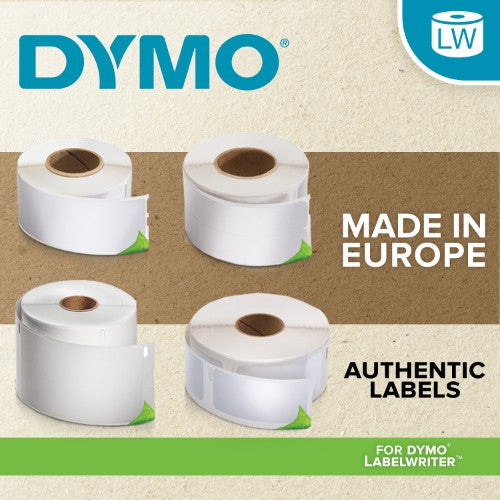Dymo 99010/S0722370 DirectLabel-etikettes 89mm x28mm Pack=2 for Dymo 400 Duo/60mm
