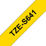 Brother TZE-S641 DirectLabel black on yellow extra strong Laminat 18mm x 8m for Brother P-Touch TZ 3.5-18mm/36mm/6-18mm/6-24mm/6-36mm