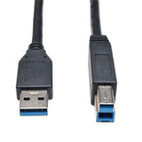 Tripp Lite U322-015-BK USB 3.2 Gen 1 SuperSpeed Device Cable (A to B M/M) Black, 15 ft. (4.57 m)