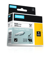 Dymo 18053/S0718280 Heat Shrink Tubes black / white 9mm x 1,5m for Dymo Rhino 6-12mm/19mm/24mm