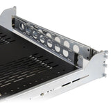 StarTech.com 2U Vented Sliding Server Rack Shelf w/ Cable Management Arm - 27.7 to 31.6in Adjustable Mounting Depth - 50lb - 19” Server Tray Shelf for Equipment Rack - 24in Deep