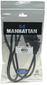 Manhattan HDMI to DVI-D 24+1 Cable, 1m, Male to Male, Black, Dual Link, Compatible with DVD-D, Lifetime Warranty, Equivalent to HDDVIMM1M