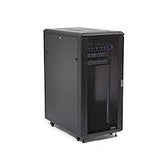 StarTech.com 4-Post 25U Server Rack Cabinet, Lockable 19" Data Rack Cabinet for Computer / AV / IT Equipment, Office / Home Network Rack with Casters & Adjustable Mounting Rails