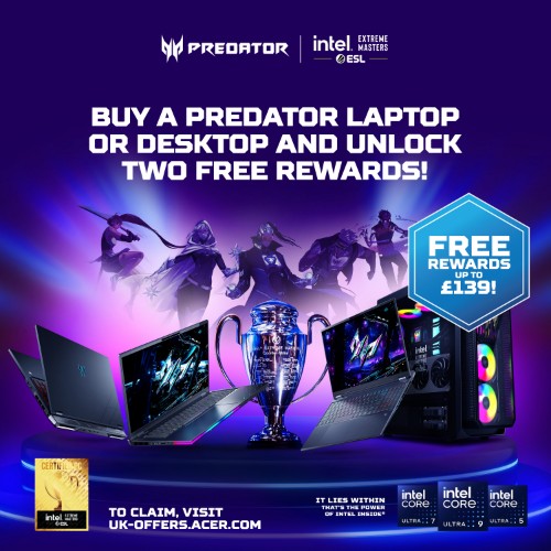 Acer Predator PO3-665 Gaming Desktop - Intel Core i5-14400F, 16GB RAM, 512GB SSD, NVIDIA GeForce RTX 5070, Windows 11, Black