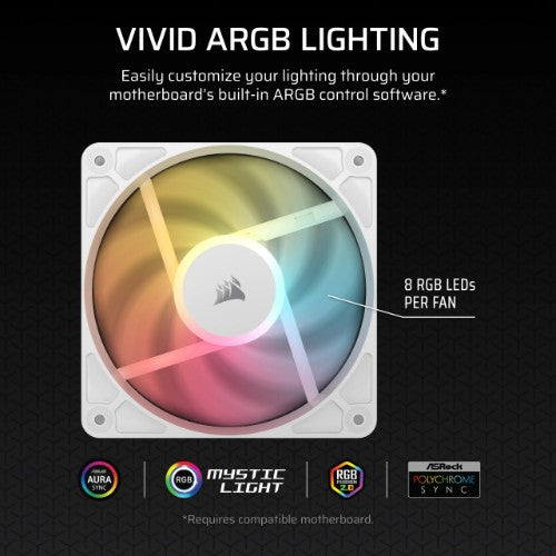Corsair RS120-R ARGB Computer case Fan 12 cm White 3 pc(s)