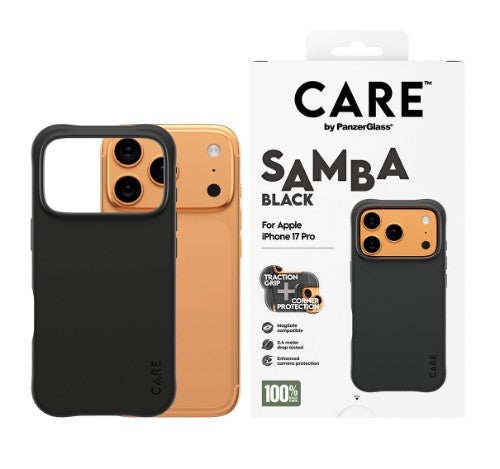 PanzerGlass CARE™ by ® Samba Case Black w. MagSafe iPhone 17 Pro