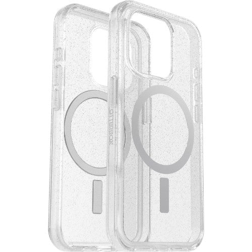 OtterBox Symmetry Series Clear for MagSafe for iPhone 15 Pro, Stardust (Clear Glitter)