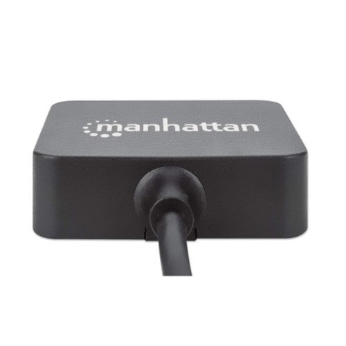 Manhattan USB-A 4-Port Hub, 4x USB-A Ports, 5 Gbps (USB 3.2 Gen1 aka USB 3.0), USB powered (no external power supply required). Fast charging: 1 port up to 0.9 A; charging on 4 ports requires external power supply (not included), Equivalent to ST4300MINU3