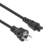 Manhattan Mains Power Cord/Cable, Euro 2-pin (CEE 7/4 Schuko) plug to C5 Female (cloverleaf/triangular), 3m, 2.5A, Lead, Lifetime Warranty