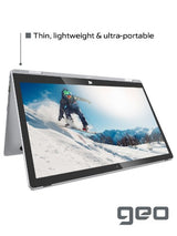 Geo Computers GeoFlex 230 2-in-1 Laptop with 13.3-inch Touchscreen Windows 10 Intel Pentium Quad-Core 4GB RAM 128GB SSD - Includes 1 Year Microsoft 365