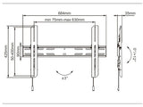 Multibrackets M Universal Wallmount Outdoor Tilt 600 MAX