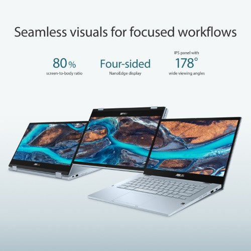ASUS Chromebook CB3400FMA-EC0369 Intel® Core™ i3 i3-1110G4 35.6 cm (14") Touchscreen Full HD 8 GB LPDDR4x-SDRAM 256 GB SSD Wi-Fi 6 (802.11ax) ChromeOS Blue