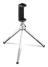 Hama Fancy 2in1 Mini Tripod for Mobile Phone & Camera (¼), Travel Tripod, 16cm, silver