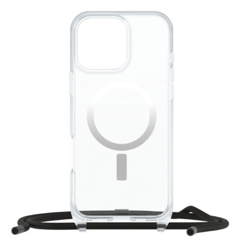 OtterBox React Series Necklace Magsafe for iPhone 16 Pro Max with Strap, Clear