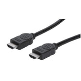 Manhattan HDMI 4K@30Hz Cable with Ethernet, 2m, Suitable for ALL 1080p/HD and majority of 4K uses (check your system 4K specification to be sure), Male to Male, Black, Ultra HD 4k x 2k, Lifetime Warranty, High Speed, Equivalent to HDMM2MHS