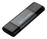 Team Group X1 USB 3.2 Gen1 USB flash drive 128 GB USB Type-A / USB Type-C 3.2 Gen 1 (3.1 Gen 1) Black, Grey
