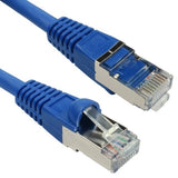 Cables Direct 0.5m CAT6a, M - M networking cable Blue S/FTP (S-STP)