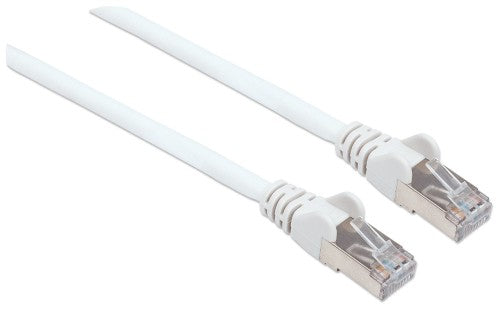 Intellinet Network Patch Cable, Cat6, 3m, White, Copper, S/FTP, LSOH / LSZH, PVC, RJ45, Gold Plated Contacts, Snagless, Booted, Lifetime Warranty
