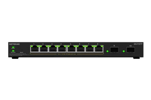 NETGEAR GS310TPv2 Managed L2/L3 Gigabit Ethernet (10/100/1000) Power over Ethernet (PoE) Desktop Black