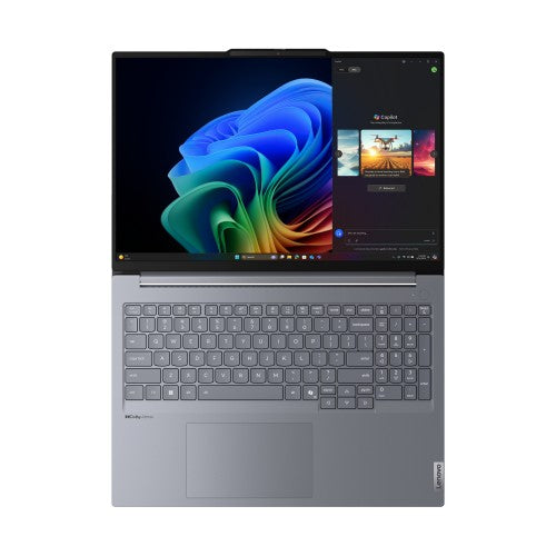 Lenovo ThinkBook 16 G7 QOY Copilot+ PC Qualcomm Snapdragon X1P-42-100 Laptop 40.6 cm (16") WUXGA 16 GB LPDDR5x-SDRAM 512 GB SSD Wi-Fi 7 (802.11be) Windows 11 Pro UK English Grey