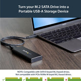 StarTech.com M.2 SSD Enclosure for M.2 SATA SSDs - USB 3.1 (10Gbps) with USB-C Cable