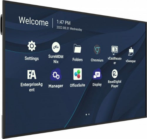 Viewsonic CDE7530 Signage Display 190.5 cm (75") Wi-Fi 450 cd/m² 4K Ultra HD Black Built-in processor Android 11