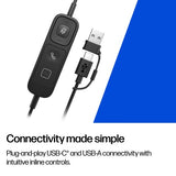 HP Poly Mission 425 Stereo USB Wired Headset Classic (Bulk)
