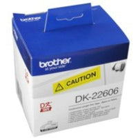 Brother DK-22606 DirectLabel Etikettes yellow 62mm x 15,24m for Brother P-Touch QL/700/800/QL 12-102mm/QL 12-103.6mm