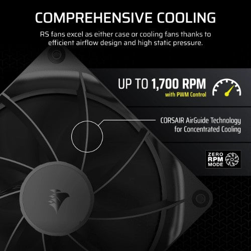 Corsair RS140 Computer case Fan 14 cm Black 1 pc(s)