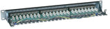 Intellinet Patch Panel, Cat6, FTP, 24-Port, 1U, Shielded, 90° Top-Entry Punch-Down Blocks, Black